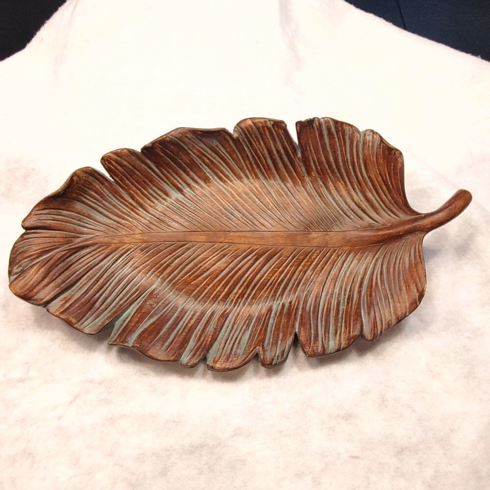 PartyLite Sculpted Leaf Pillar Garden Tray - Retired